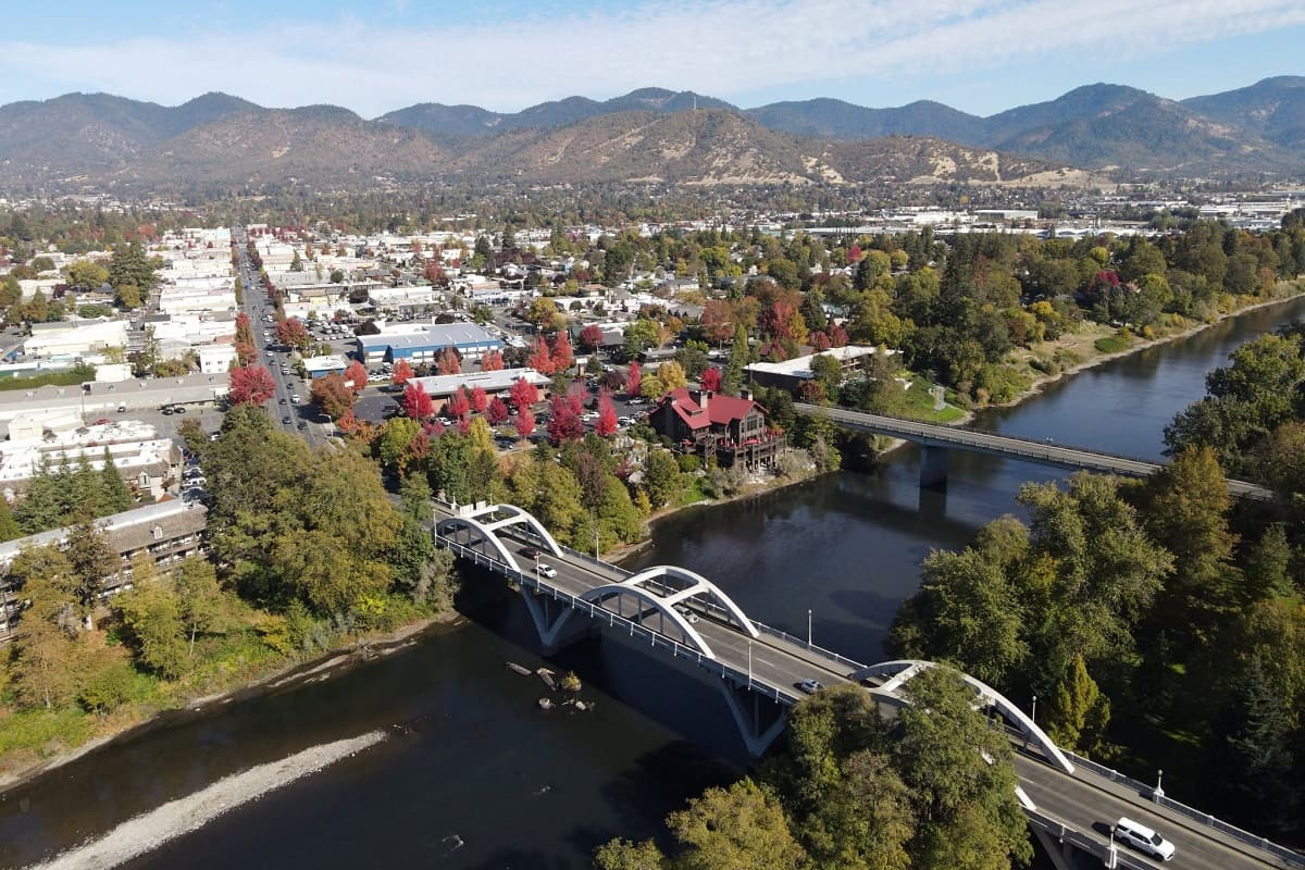 Grants Pass city city view, South Oregon