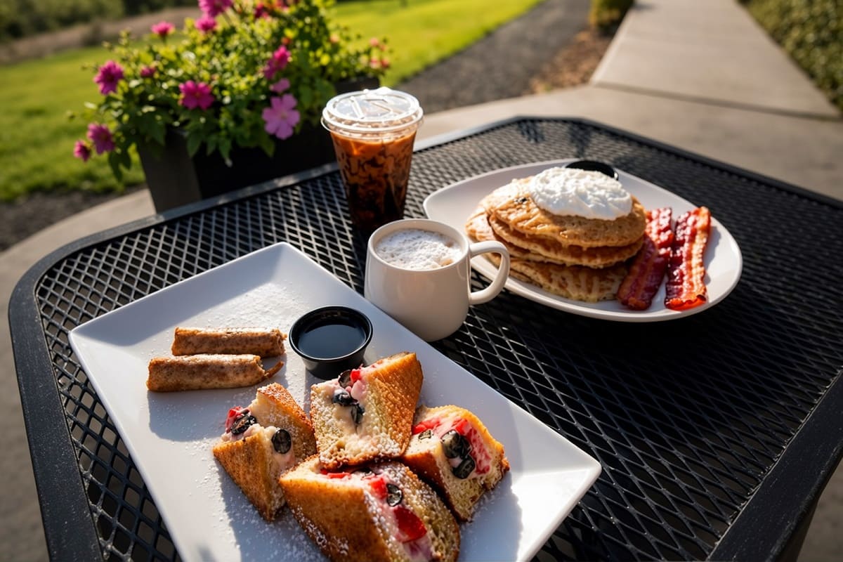 Breakfast and coffee in Klamath Falls, Oregon