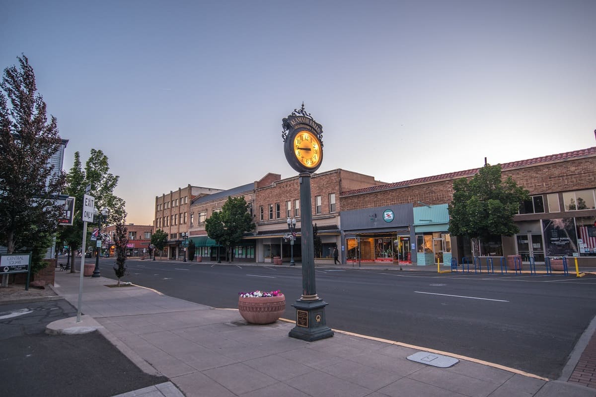 Historic downtown Klamath Falls, Oregon